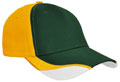 FRONT VIEW OF BASEBALL CAP BOTTLE/AUSSIE GOLD/WHITE